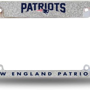 Rico Industries NFL 12″ x 6″ Chrome All Over Automotive Bling License Plate Frame Design for Car/Truck/SUV