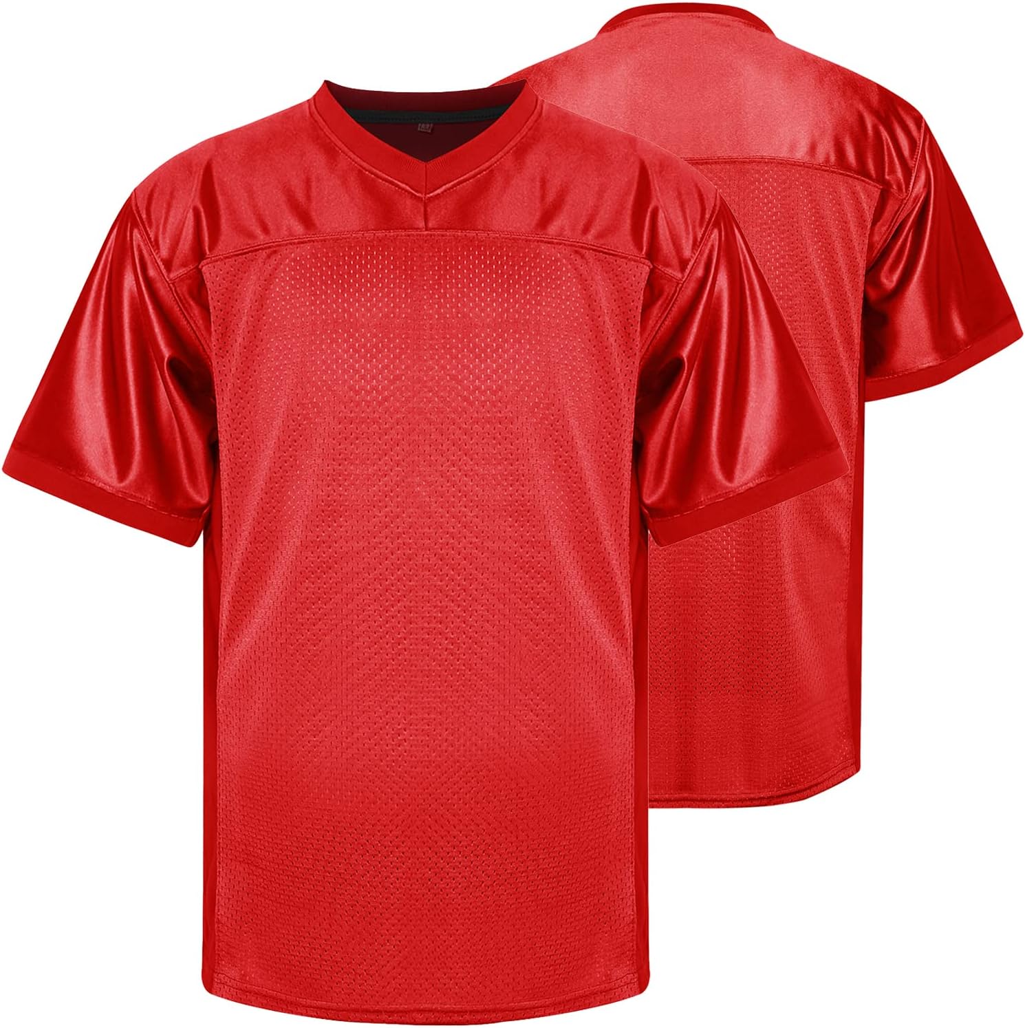 MESOSPERO Blank Practice Football Jersey Mesh Athletic Sports Football T-Shirt Black White Red