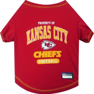 Pets First PET SHIRT for Dogs & Cats – NFL KANSAS CITY CHIEFS Dog T-Shirt, Medium. – Cutest Pet Tee Shirt for the real sporty pup