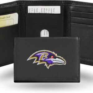 Rico Industries NFL Football Baltimore Ravens Embroidered Tri-fold Wallet