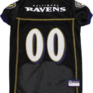 NFL Baltimore Ravens Dog Jersey, Size: Medium. Best Football Jersey Costume for Dogs & Cats. Licensed Jersey Shirt