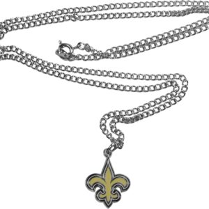 NFL Siskiyou Sports Fan Shop New Orleans Saints Chain Necklace with Small Charm 22 inch Team Color