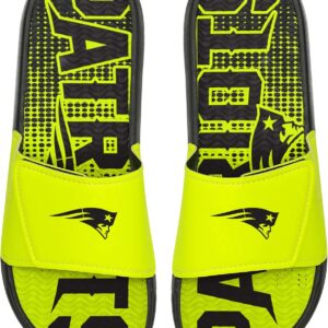 FOCO Mens NFL Team Logo Sport Shower Gel Slide Flip Flop Sandals