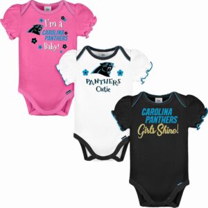 Gerber Baby Girls’ NFL Team 3 Pack Short Sleeve Onesie Bodysuit