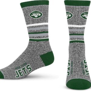 For Bare Feet Men’s NFL 5 Star Marbled Crew Sock, 1 Pair
