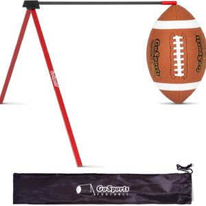 GoSports Football Kicking Tee Metal Place Kicking Stand for Field Goal Kicks – Portable Holder Compatible with All Football Sizes