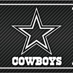 Rico Industries NFL Carbon Fiber Metal Tag Metal Auto Tag 8.5″ x 11″ – Great for Truck/Car/SUV