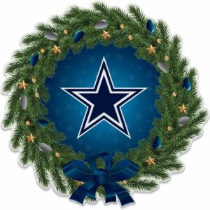 Rico Industries NFL Football Wreath Shape Cut Pennant – Home and Living Room Décor – Soft Felt EZ to Hang