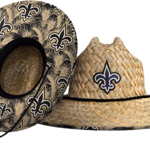 FOCO Men’s NFL Team Logo Floral Lifeguard Beach Straw Sun Hat