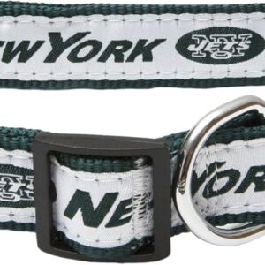 Pets First NFL New York Jets Licensed PET COLLAR, Medium – Heavy-Duty, Strong, and Durable Dog Collar. Available in 31 Football Teams and 4 Sizes