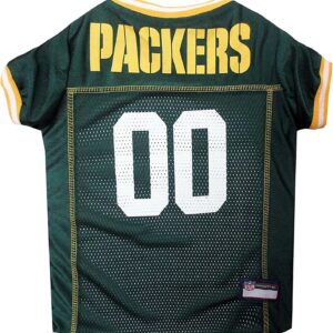 Pets First Green Bay Packers Dog Jersey, Size: Large, NFL Licensed