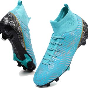 HaloTeam Men’s Soccer Shoes Firm Ground Soccer Cleats Adults Athletic Outdoor/Indoor Professional Futsal Football Training Sneakers