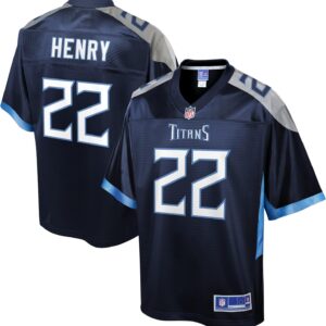 NFL PRO LINE Men’s Derrick Henry Navy Tennessee Titans Replica Jersey