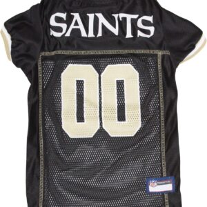 NFL New Orleans Saints Dog Jersey, Size: Small. Best Football Jersey Costume for Dogs & Cats. Licensed Jersey Shirt