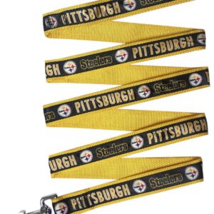NFL PET Leash Pittsburgh Steelers Dog Leash, Large Football Team Leash for Dogs & Cats. A Shiny & Colorful Cat Leash & Dog Leash Licensed by The NFL