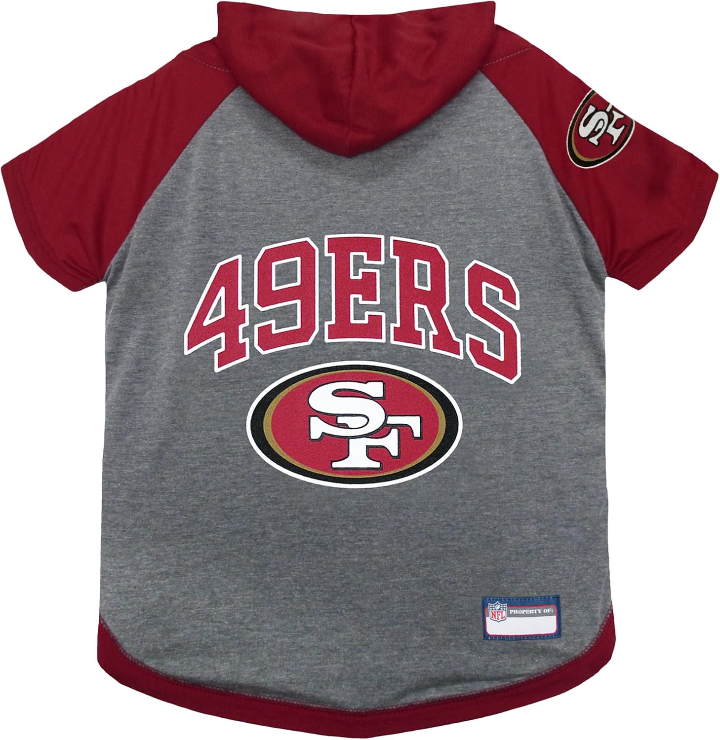 Pets First NFL San Francisco 49ers Hoodie for Dogs & Cats. | NFL Football Licensed Dog Hoody Tee Shirt, Medium | Sports Hoody T-Shirt for Pets | Licensed Sporty Dog Shirt