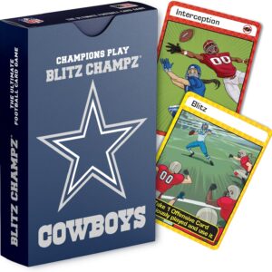 Blitz Champz Dallas Cowboys Card Game | Football Card Game for Boys and Girls | NFL Gifts for Cowboys Fans | Fun Family Game | Party Game | Card Game for Kids | Card Game for Adults (Cowboys)
