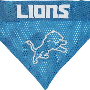 Pets First NFL Dog Bandana – Detroit Lions Reversible PET Bandana. 2 Sided Sports Bandana with a Premium Embroidery Team Logo, Small/Medium. – 2 Sizes & 32 NFL Teams Available