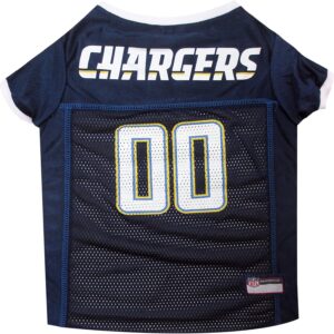 NFL Los Angeles Chargers Dog Jersey, Size: Medium. Best Football Jersey Costume for Dogs & Cats. Licensed Jersey Shirt.