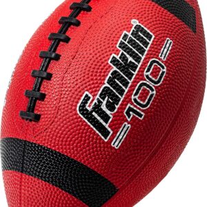 Franklin Sports Kids Junior Football – Grip-Rite 100 Youth Junior Size Rubber Footballs – Peewee Kids Durable Outdoor Rubber Footballs – Single Footballs + 6 Football Bulk Packs Available