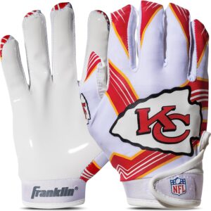 Franklin Sports Youth NFL Football Receiver Gloves – Kids Football Gloves Pair – NFL Team Logos and Silicone Palm – All Youth Sizes – Great Game Gear + Football Costume Accessory