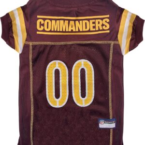 NFL Washington Commanders Dog Jersey, Size: X-Small. Best Football Jersey Costume for Dogs & Cats. Licensed Jersey Shirt.