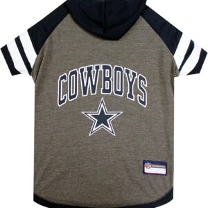 Pets First Hoodie for Dogs & Cats. NFL Football Licensed Dog Hoody Tee Shirt, Small. Sports Hoody T-Shirt for Pets. Licensed Sporty Dog Shirt