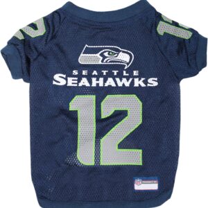 Pets First NFL Seattle Seahawks Jersey for PETS. – SEATTLE SEAHAWKS RAGLAN JERSEY ’12th Man’ – Small. CUTEST FOOTBALL JERSEY for DOGS & CATS